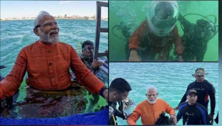 PM Modi dives deep into the sea to visit the lost city of Dwarka
