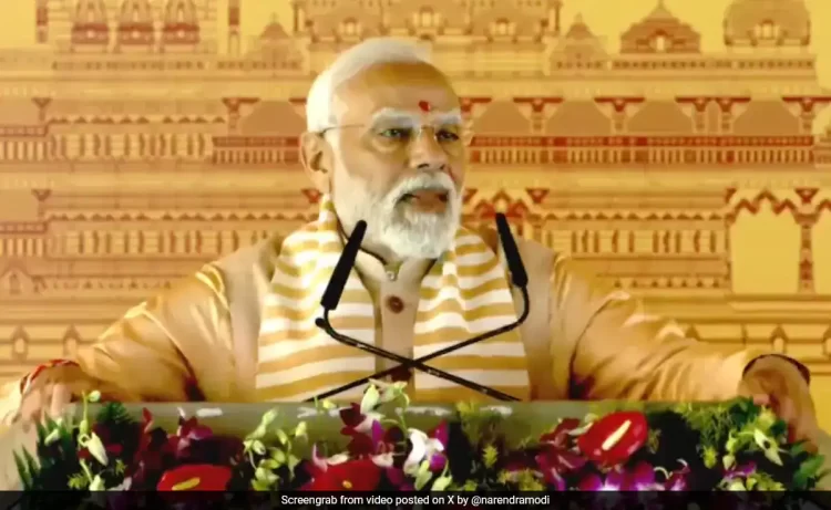 BREAKING: PM Modi, Acharya Pramod Krishnam and CM Yogi Adityanath Unite for Foundation Stone Ceremony of Kalki Dham Temple in UP.