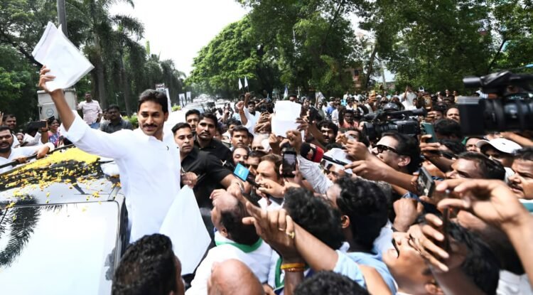 Jagan Mohan Reddy Leads Statewide Protest Against Medical College Privatization