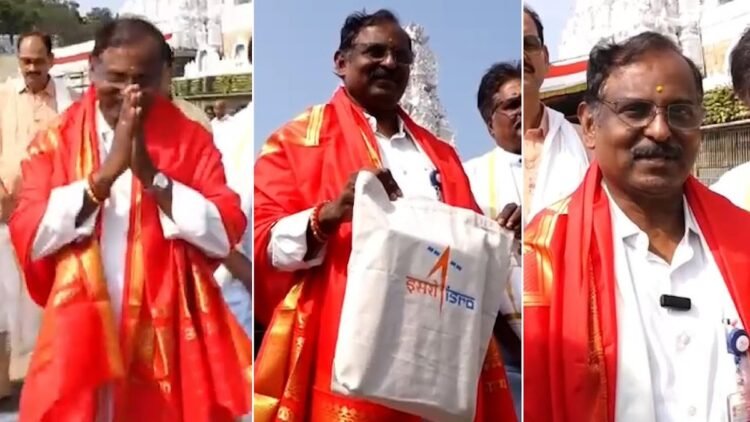 ISRO Chairman Leads Tirupati Visit Ahead of LVM3-M6 Launch